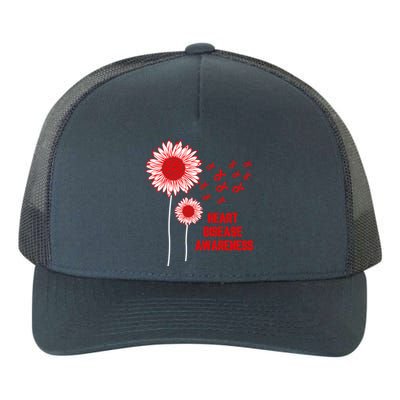 Heart Disease Awareness Red Ribbon Gift Yupoong Adult 5-Panel Trucker Hat