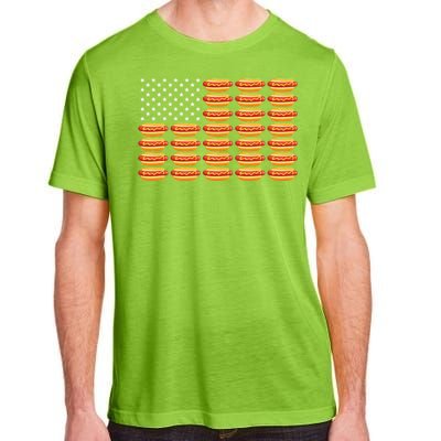 Hot Dog American Flag July 4th Patriotic Summer BBQ Funny Adult ChromaSoft Performance T-Shirt