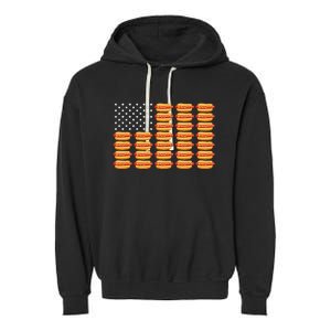 Hot Dog American Flag Garment-Dyed Fleece Hoodie