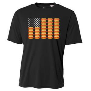 Hot Dog American Flag Cooling Performance Crew T-Shirt