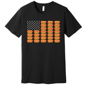 Hot Dog American Flag Premium T-Shirt