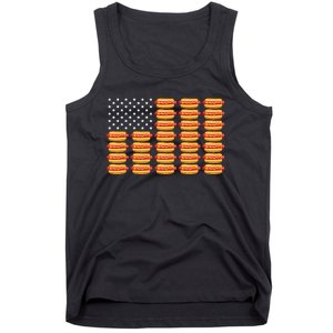 Hot Dog American Flag Tank Top