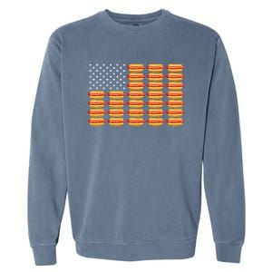 Hot Dog American Flag Garment-Dyed Sweatshirt