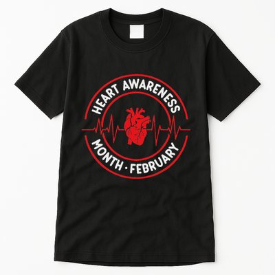 Heart Disease Awareness Month February Squad Chd Month Tall T-Shirt