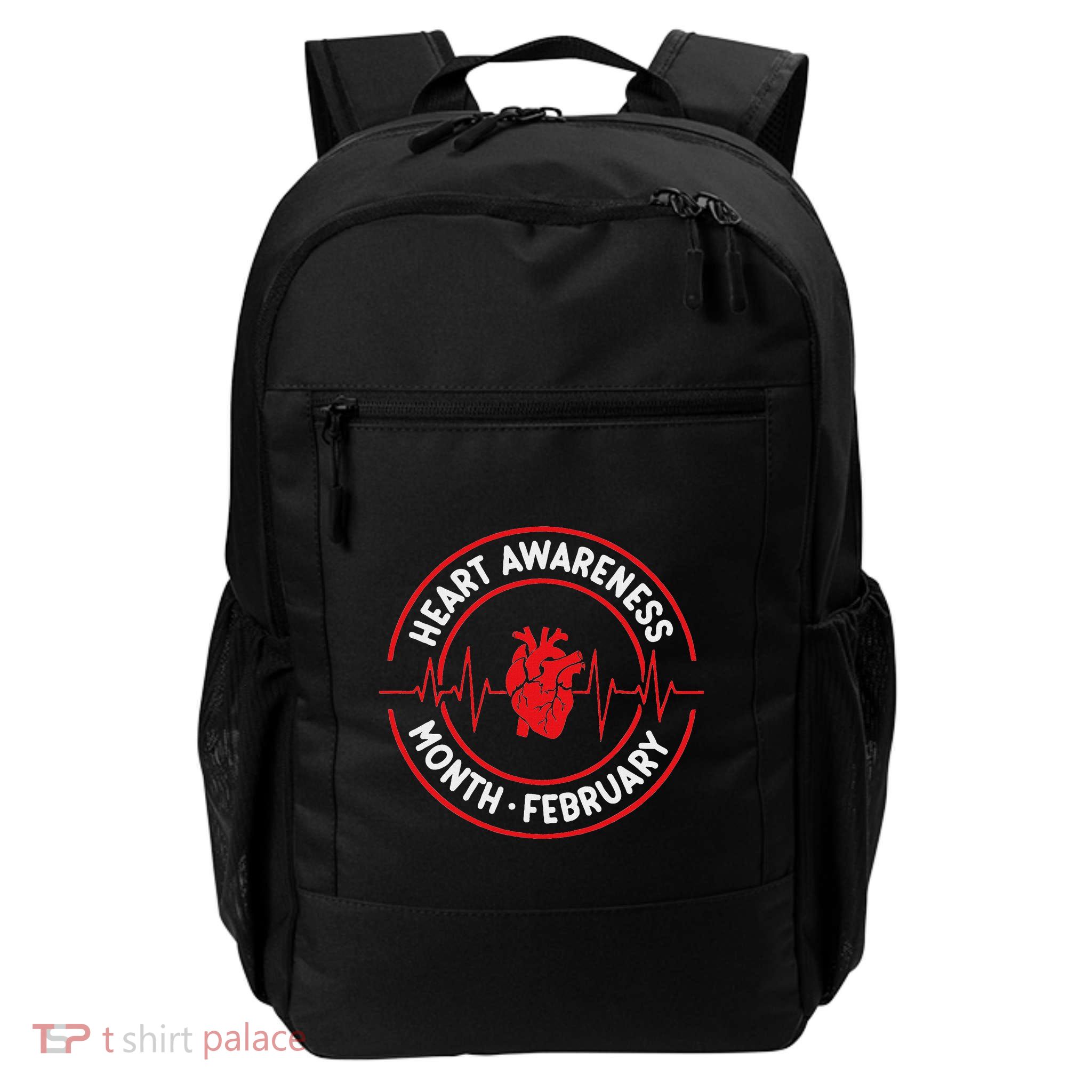 Heart Disease Awareness Month February Squad Chd Month Daily Commute Backpack