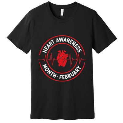 Heart Disease Awareness Month February Squad Chd Month Premium T-Shirt