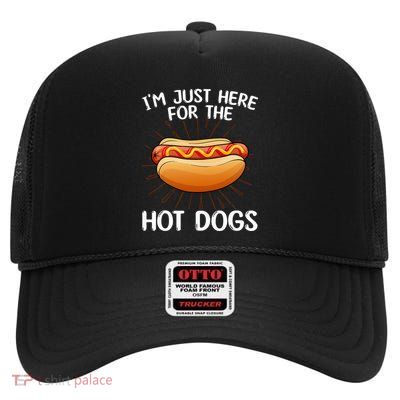 Hot Dog Art Hot Dog Stand Hot Dog High Crown Mesh Back Trucker Hat