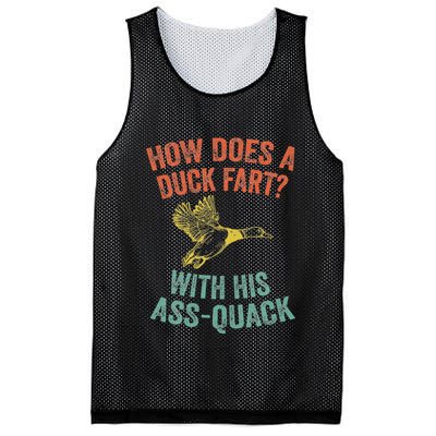 How Does A Duck Fart Funny Duck For Hunters Mesh Reversible Basketball Jersey Tank