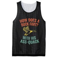 How Does A Duck Fart Funny Duck For Hunters Mesh Reversible Basketball Jersey Tank