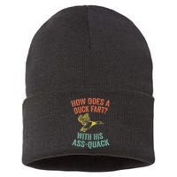How Does A Duck Fart Funny Duck For Hunters Sustainable Knit Beanie