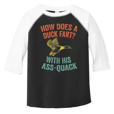 How Does A Duck Fart Funny Duck For Hunters Toddler Fine Jersey T-Shirt