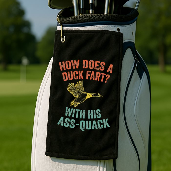 How Does A Duck Fart Funny Duck For Hunters Golf Towel