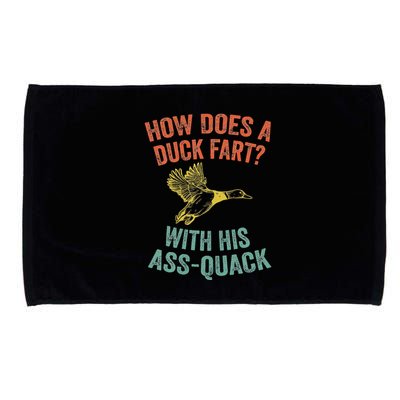 How Does A Duck Fart Funny Duck For Hunters Microfiber Hand Towel