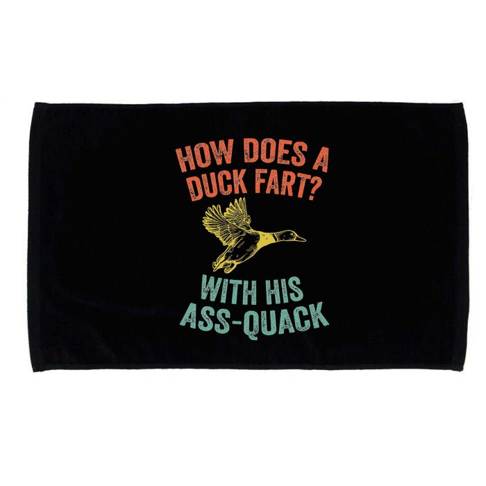 How Does A Duck Fart Funny Duck For Hunters Microfiber Hand Towel