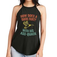 How Does A Duck Fart Funny Duck For Hunters Women's Perfect Tri Rocker Tank
