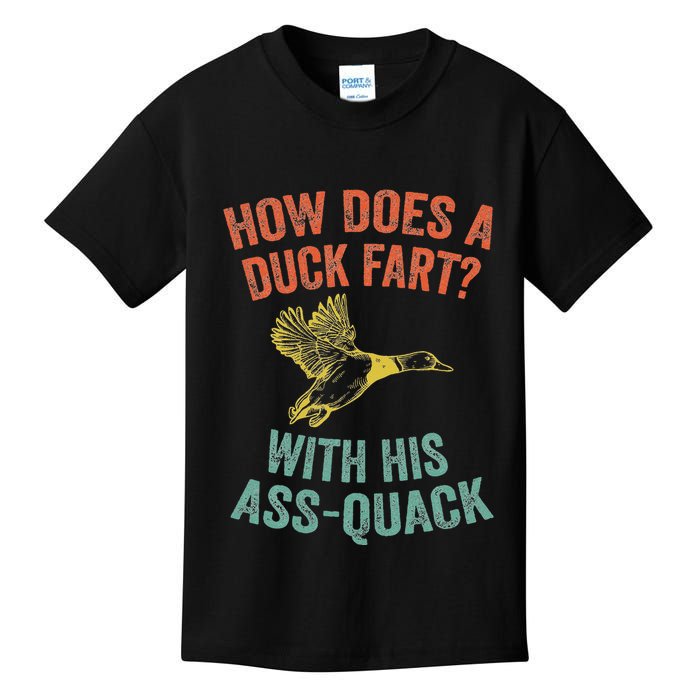 How Does A Duck Fart Funny Duck For Hunters Kids T-Shirt