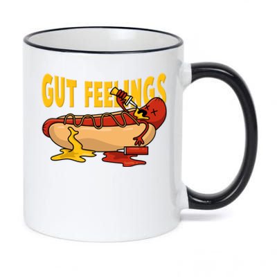 Hot Dog And Bun Gut Feelings Funny Sausage Food Coma Gift 11oz Black Color Changing Mug