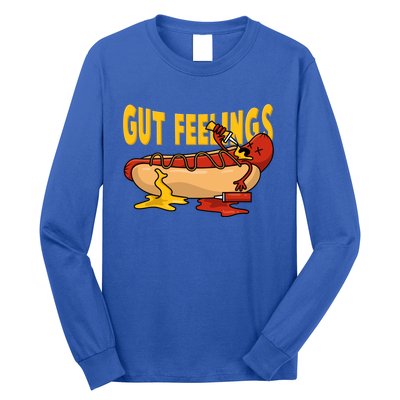 Hot Dog And Bun Gut Feelings Funny Sausage Food Coma Gift Long Sleeve Shirt