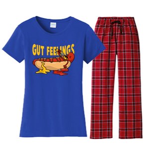 Hot Dog And Bun Gut Feelings Funny Sausage Food Coma Gift Women's Flannel Pajama Set