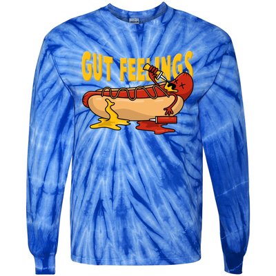 Hot Dog And Bun Gut Feelings Funny Sausage Food Coma Gift Tie-Dye Long Sleeve Shirt