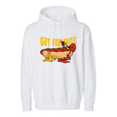 Hot Dog And Bun Gut Feelings Funny Sausage Food Coma Gift Garment-Dyed Fleece Hoodie