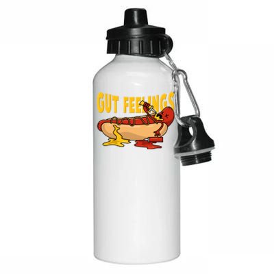 Hot Dog And Bun Gut Feelings Funny Sausage Food Coma Gift Aluminum Water Bottle 