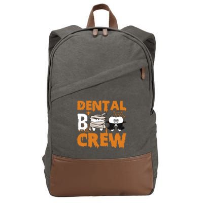 Halloween Dental Boo Crew Dentist Assistant Tooth Teeth Cool Gift Cotton Canvas Backpack