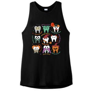 Halloween Dental Boo Crew Dentist Costume Teeth Ladies PosiCharge Tri-Blend Wicking Tank