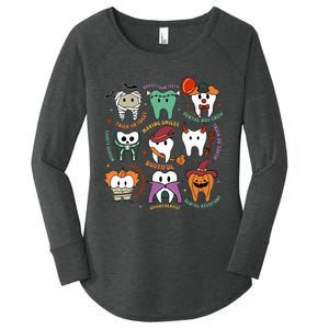 Halloween Dental Boo Crew Dentist Costume Teeth Women's Perfect Tri Tunic Long Sleeve Shirt