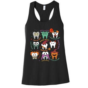 Halloween Dental Boo Crew Dentist Costume Teeth Women's Racerback Tank