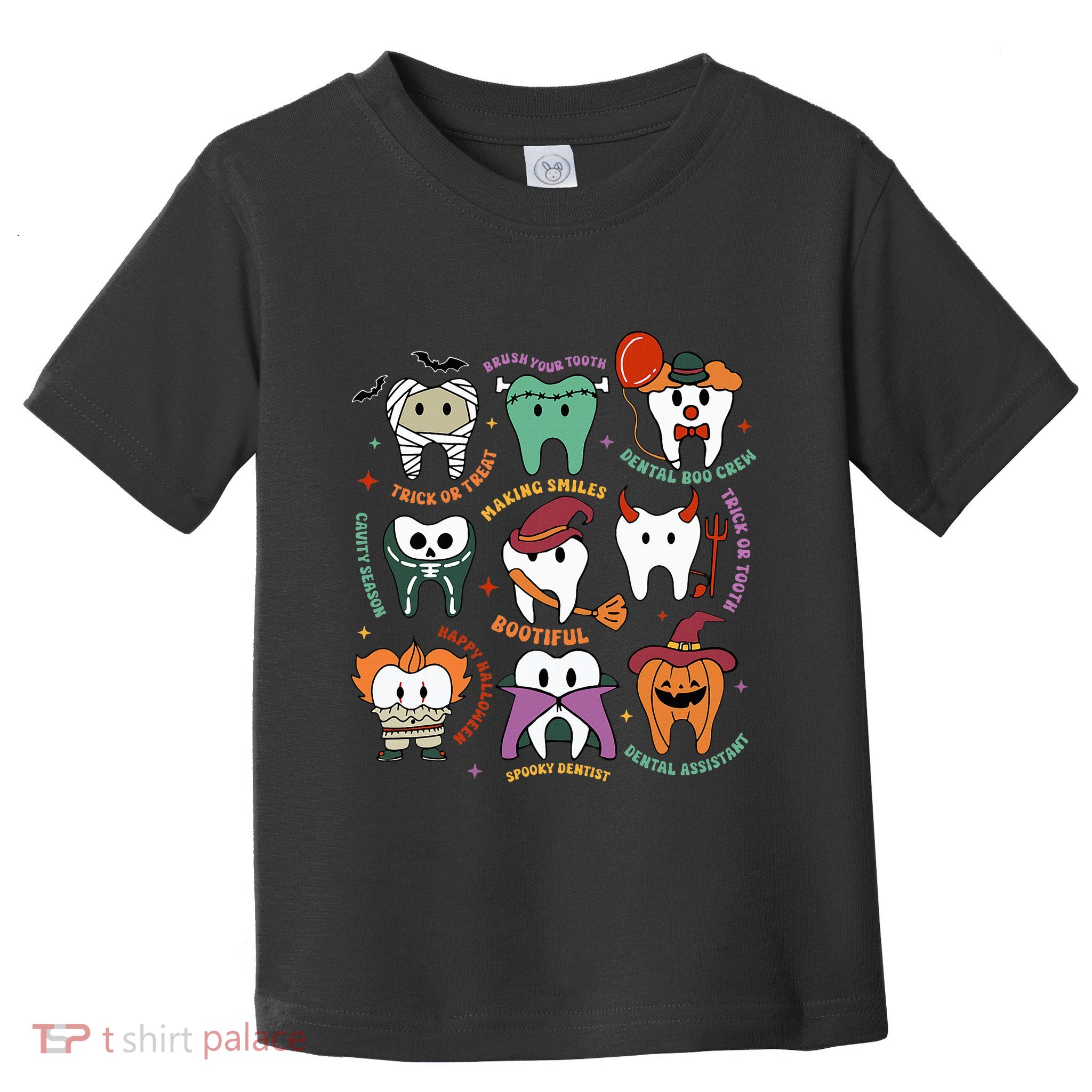 Halloween Dental Boo Crew Dentist Costume Teeth Toddler T-Shirt