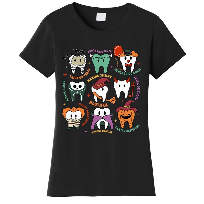 Halloween Dental Boo Crew Dentist Costume Teeth Women's T-Shirt