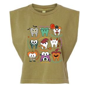 Halloween Dental Boo Crew Dentist Costume Teeth Garment-Dyed Women's Muscle Tee