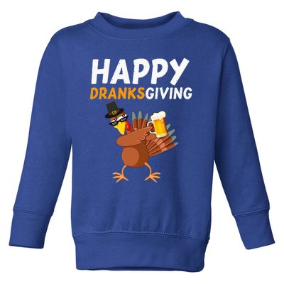 Happy Dranksgiving Beer Dabbing Turkey Pilgrim Toddler Sweatshirt