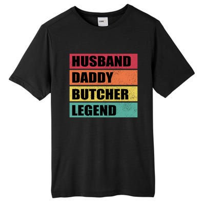 Husband Daddy Butcher Legend Retro Fathers Day Gift Tall Fusion ChromaSoft Performance T-Shirt