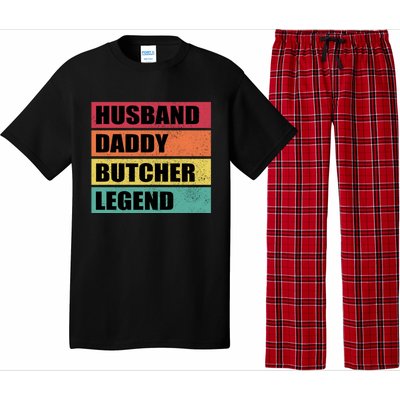 Husband Daddy Butcher Legend Retro Fathers Day Gift Pajama Set