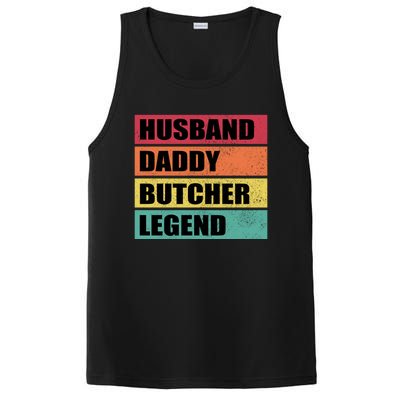 Husband Daddy Butcher Legend Retro Fathers Day Gift PosiCharge Competitor Tank