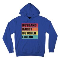 Husband Daddy Butcher Legend Retro Fathers Day Gift Hoodie