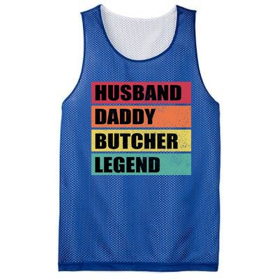 Husband Daddy Butcher Legend Retro Fathers Day Gift Mesh Reversible Basketball Jersey Tank