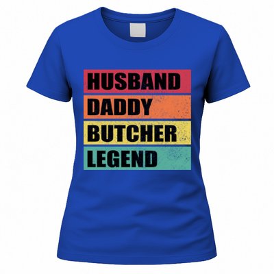 Husband Daddy Butcher Legend Retro Fathers Day Gift Women's T-Shirt