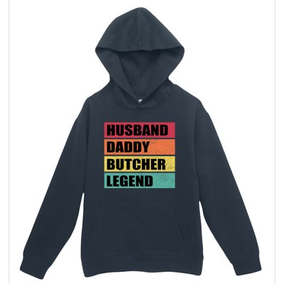 Husband Daddy Butcher Legend Retro Fathers Day Gift Urban Pullover Hoodie