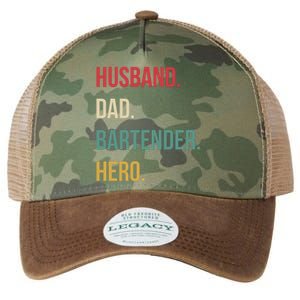 Husband Dad Bartender Hero Birthday Legacy Tie Dye Trucker Hat