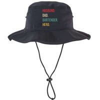 Husband Dad Bartender Hero Birthday Legacy Cool Fit Booney Bucket Hat