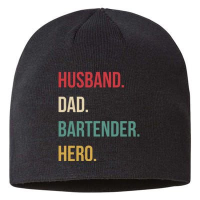 Husband Dad Bartender Hero Birthday Sustainable Beanie