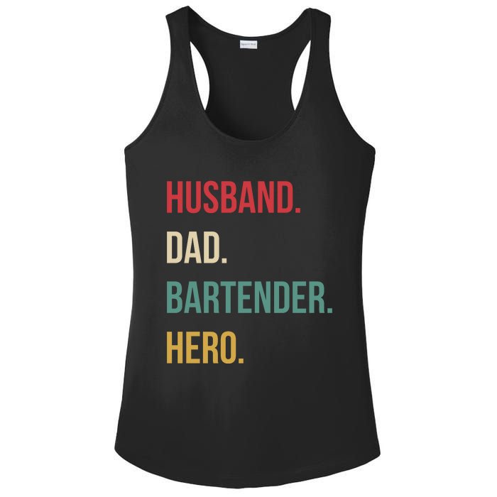 Husband Dad Bartender Hero Birthday Ladies PosiCharge Competitor Racerback Tank