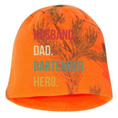 Husband Dad Bartender Hero Birthday Kati - Camo Knit Beanie