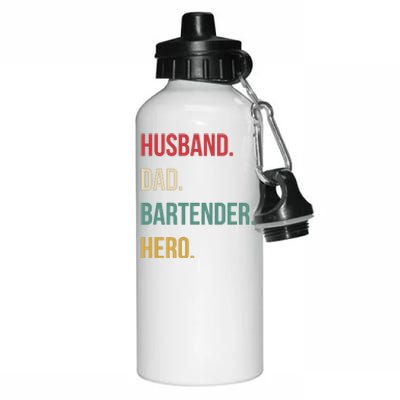 Husband Dad Bartender Hero Birthday Aluminum Water Bottle