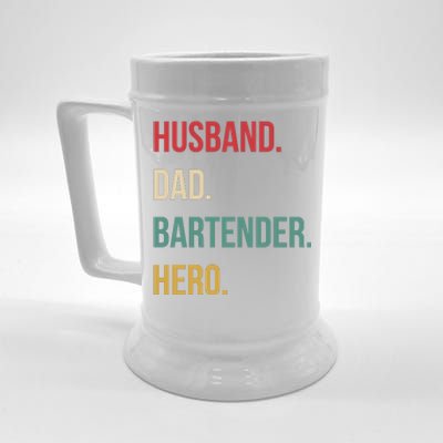 Husband Dad Bartender Hero Birthday Beer Stein