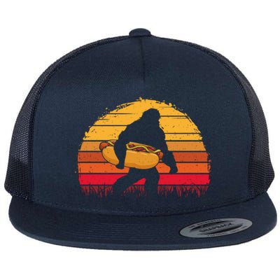 Hot Dog Bigfoot Legend Hotdog Sausage Frankfurter Wiener Gift Flat Bill Trucker Hat