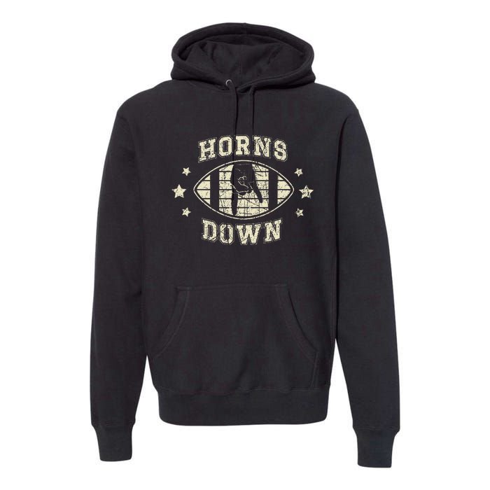 Horns Down Beat Texas Funny Tuck Fexas Premium Hoodie